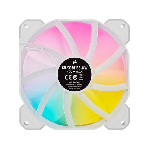 Corsair iCUE SP120 RGB Elite White Cabinet Fan (Single Pack)